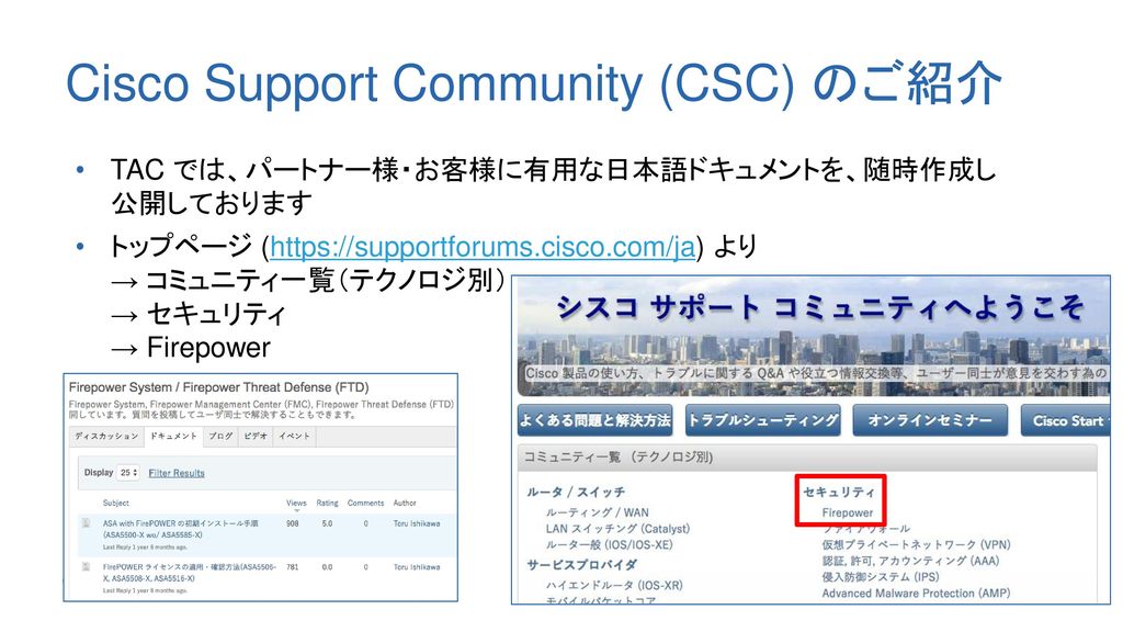 Cisco Support Community (CSC) のご紹介