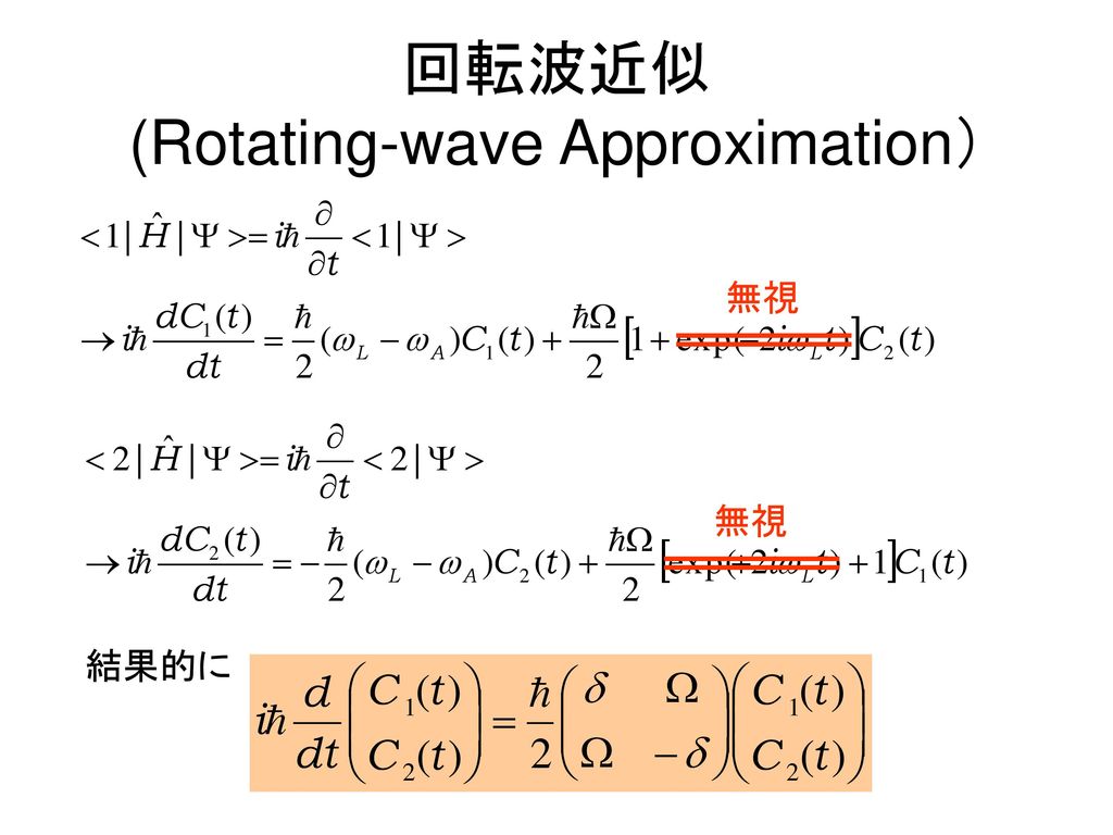 回転波近似 (Rotating-wave Approximation）