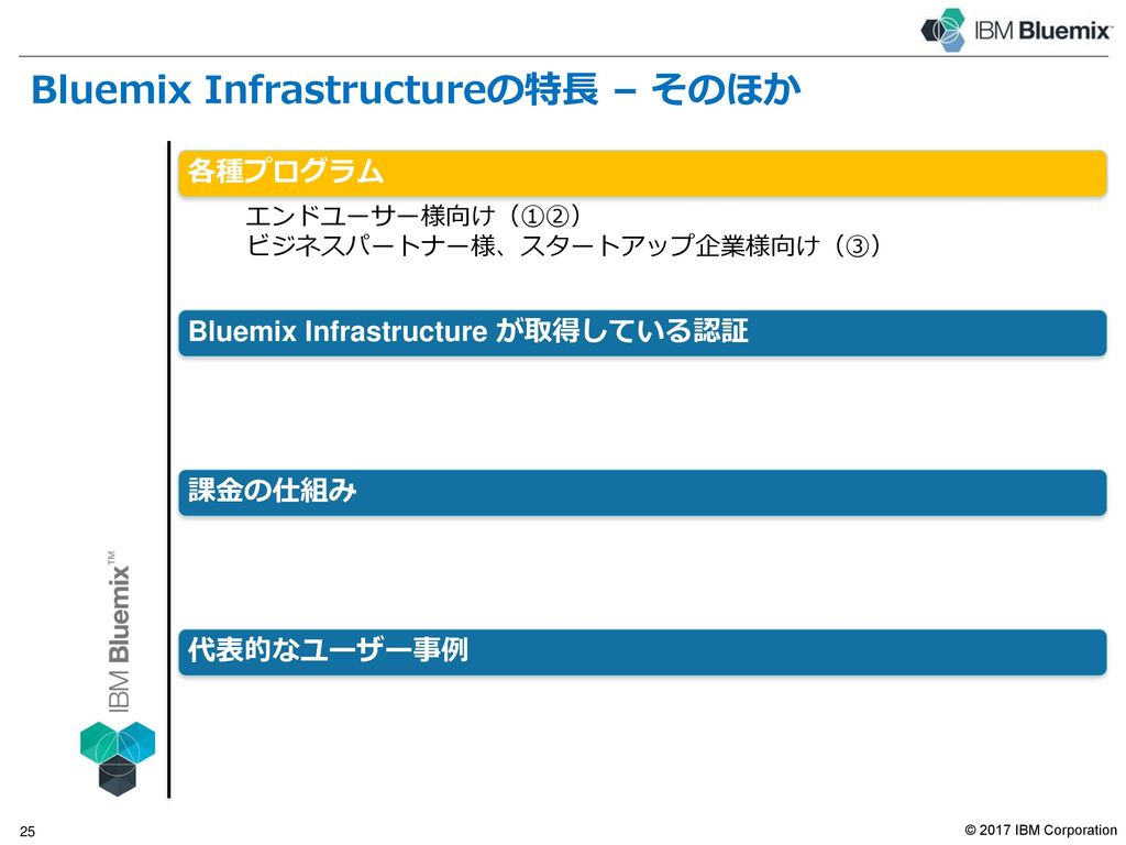 API Bluemix Infrastructure は、一般的なクラウドと同じように