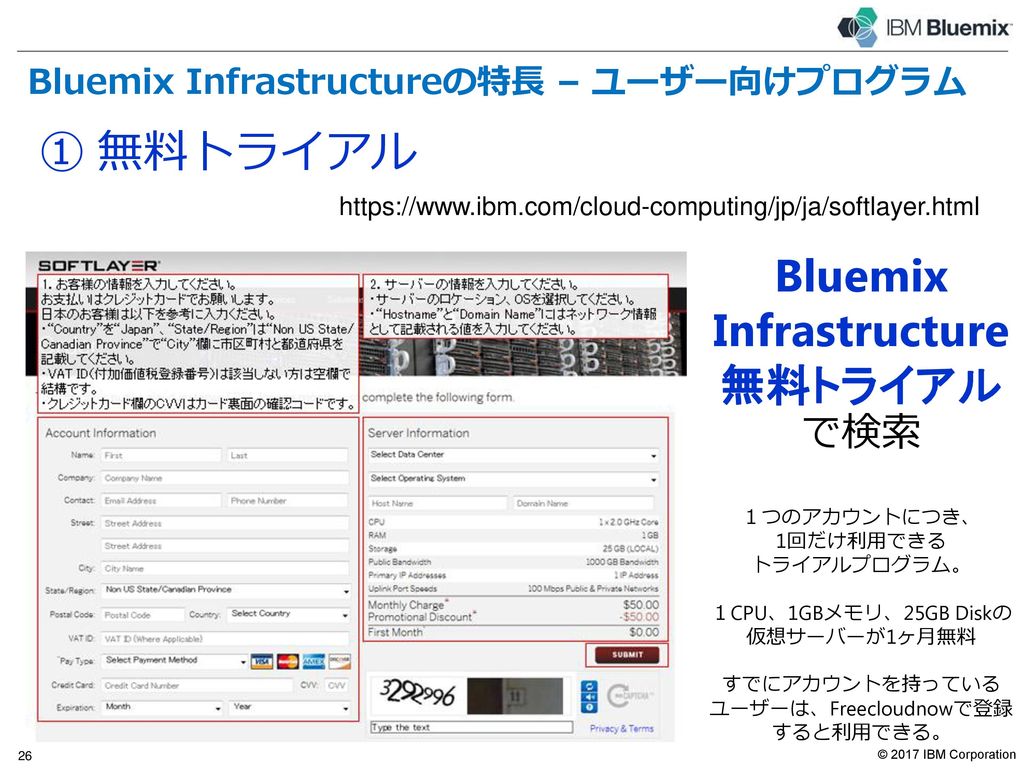 Bluemix Infrastructureの特長 – そのほか