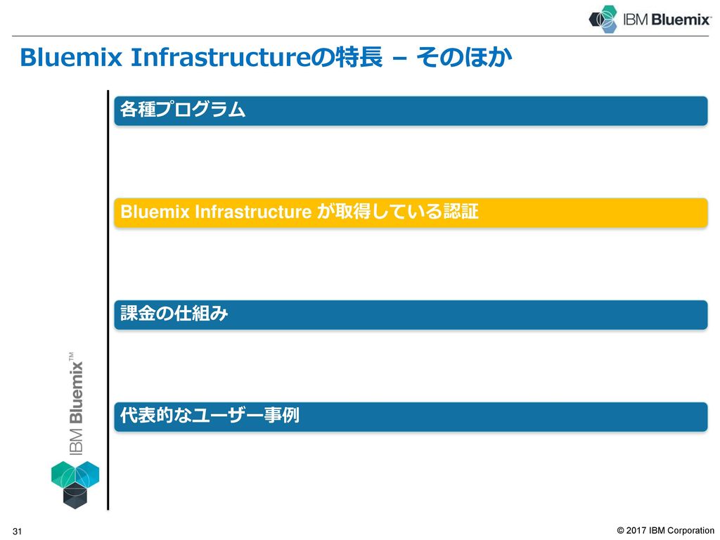 ③ パートナープログラム Bluemix Infrastructureの特長 – パートナー様向け クラウド・ ソリューション・