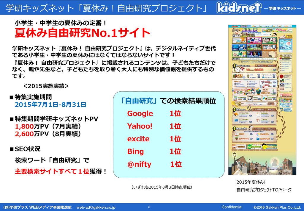 夏休み自由研究 No 1サイト 夏休み 自由研究プロジェクト16 タイアップ企画 16年３月 Ppt Download