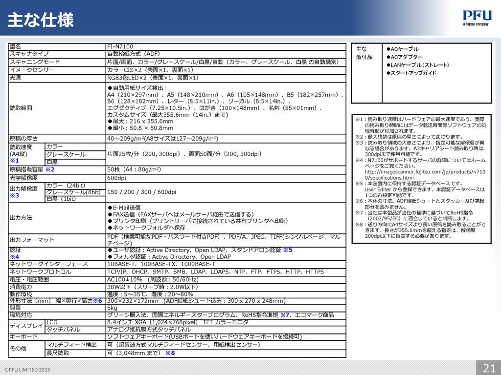 ネットワーク対応モデル 「Fujitsu Image Scanner N7100」 のご紹介 - ppt download