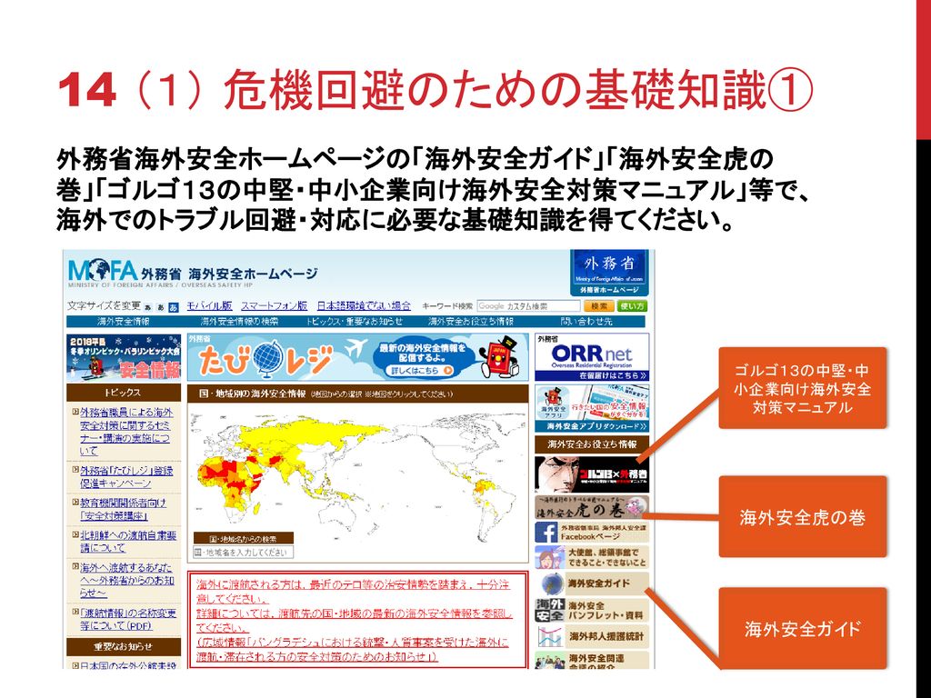 ゴルゴ13×外務省 海外安全対策マニュアル＆海外旅行のトラブル回避