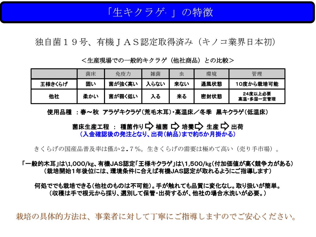 地方創生 の起爆剤 切り札 有機 生キクラゲ 栽培 高齢者でも出来る軽作業 身障者 手が使える人 でも出来る簡単作業 Ppt Download