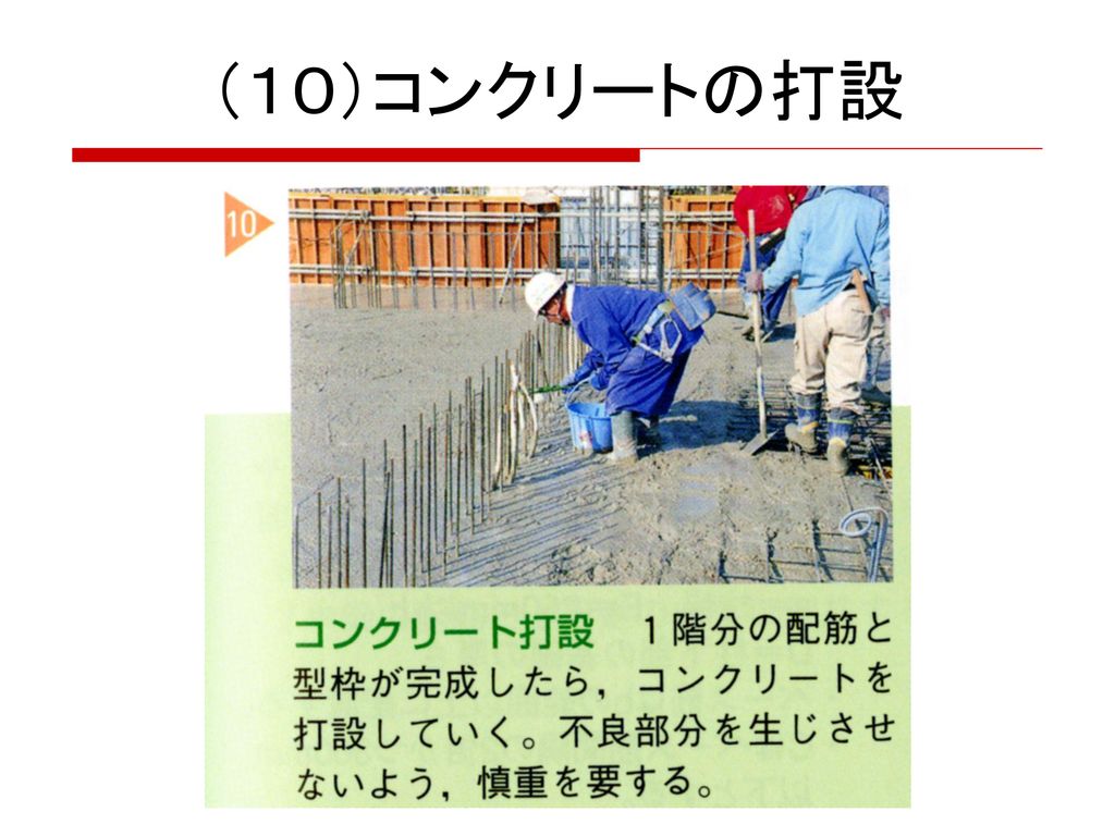 （１０）コンクリートの打設