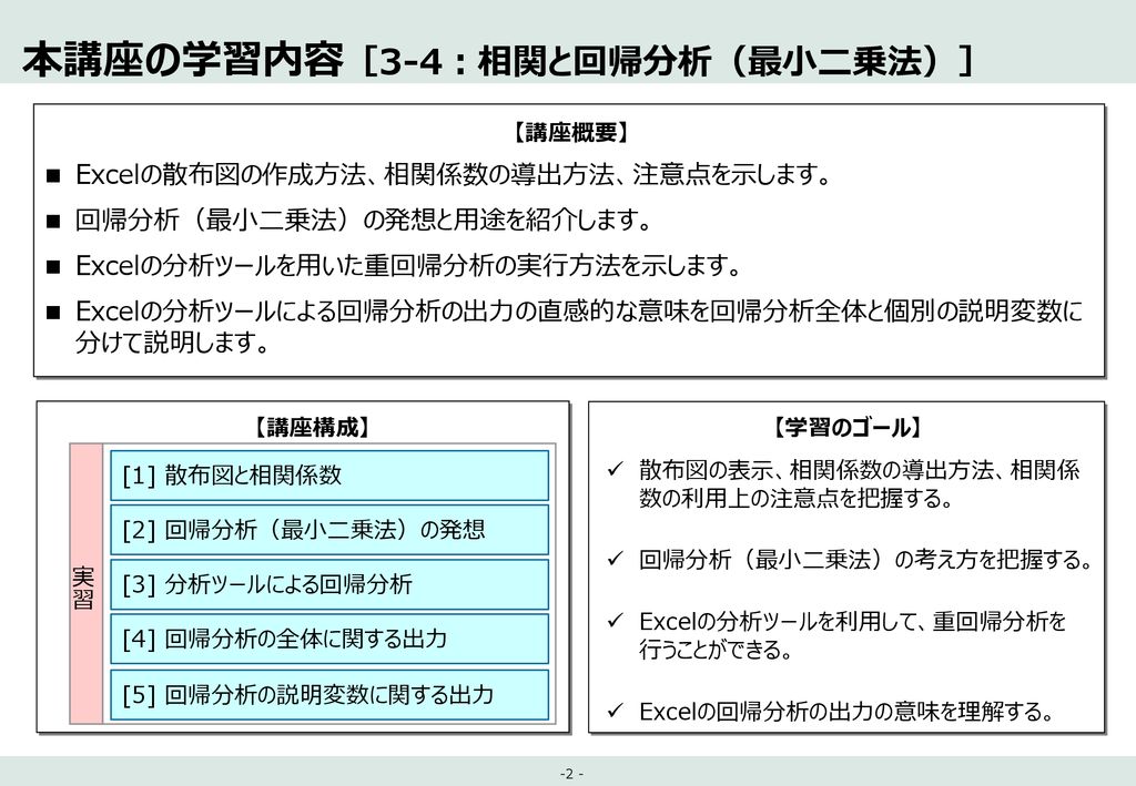 3 4 相関と回帰分析 最小二乗法 総務省 Ictスキル総合習得教材 コース3 データ分析 コース1 データ収集 Ppt Download