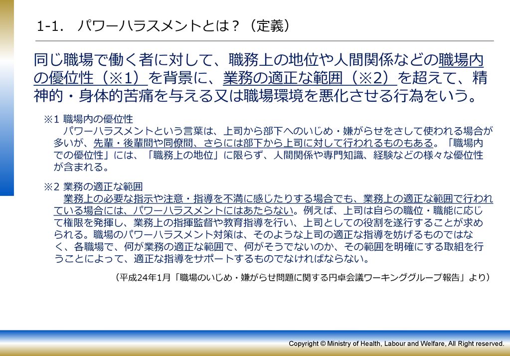 参考資料 3 管理職向け研修資料 職場のパワーハラスメントを考える Ppt Download