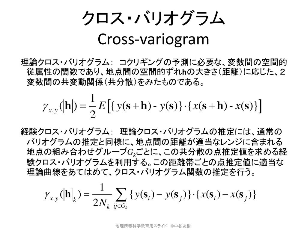 クロス・バリオグラム Cross-variogram