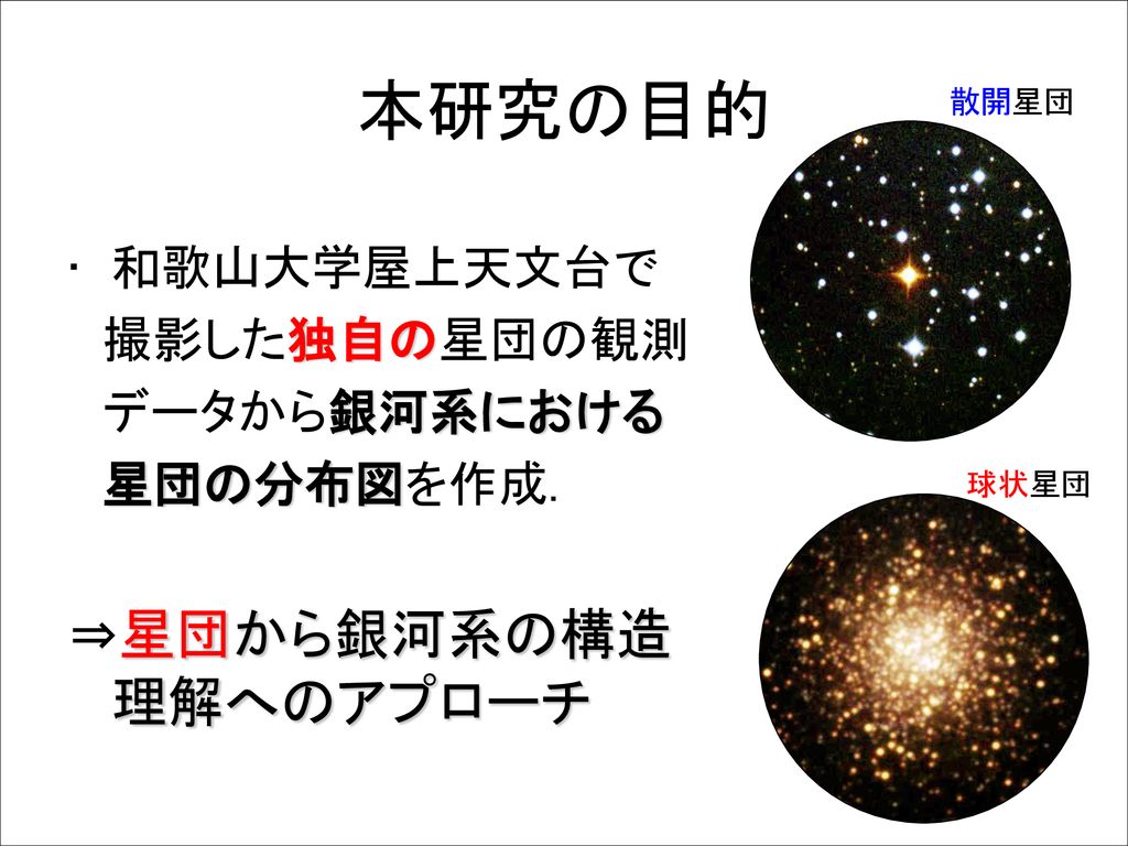 星団で見る銀河系 ～星団の色等級図作成を通して～ - ppt download