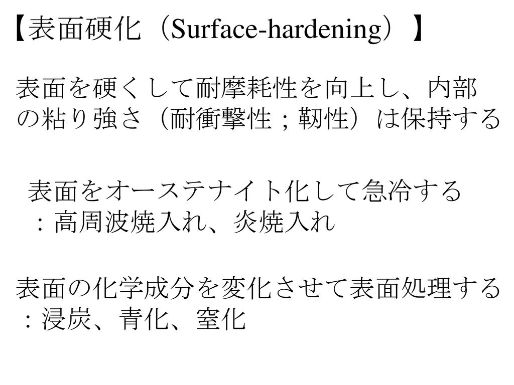 【表面硬化（Surface-hardening）】