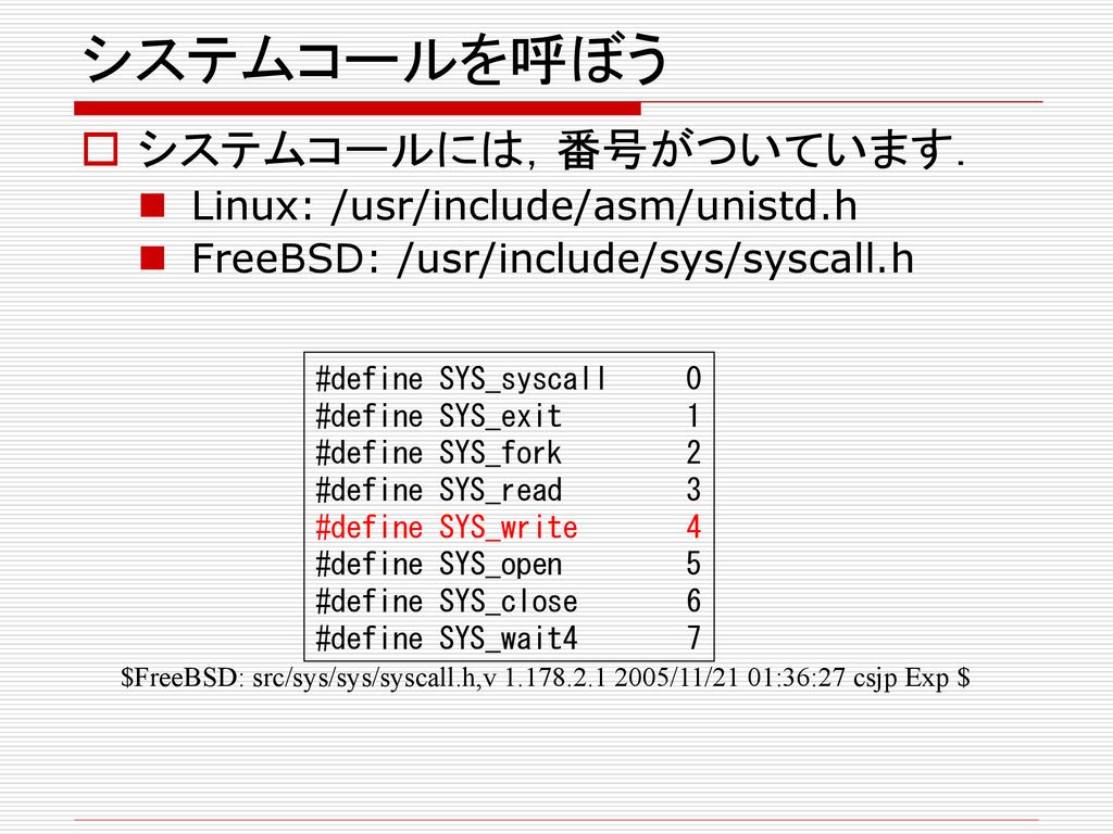 プログラミングの基礎 第2回 Systemcall Ppt Download