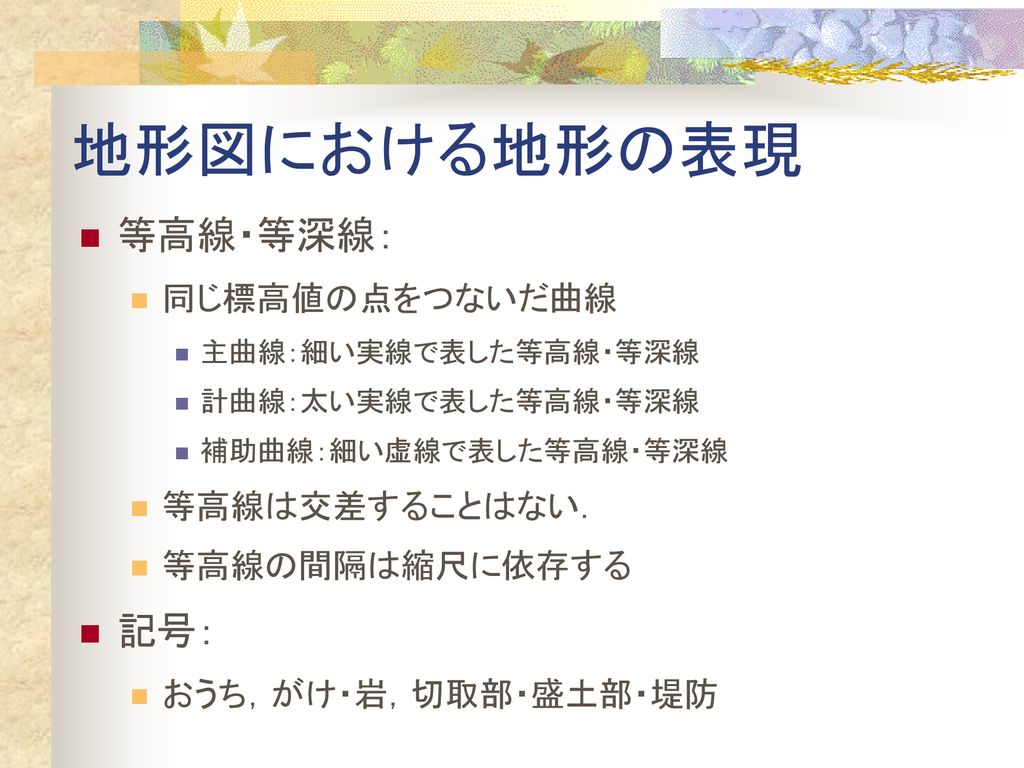 第３回 地形図の読みかた 地図の知識 地形図の知識 等高線の読み方 流域界を読み取る Ppt Download