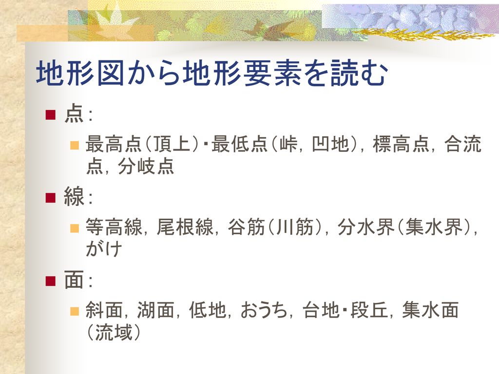 第３回 地形図の読みかた 地図の知識 地形図の知識 等高線の読み方 流域界を読み取る Ppt Download