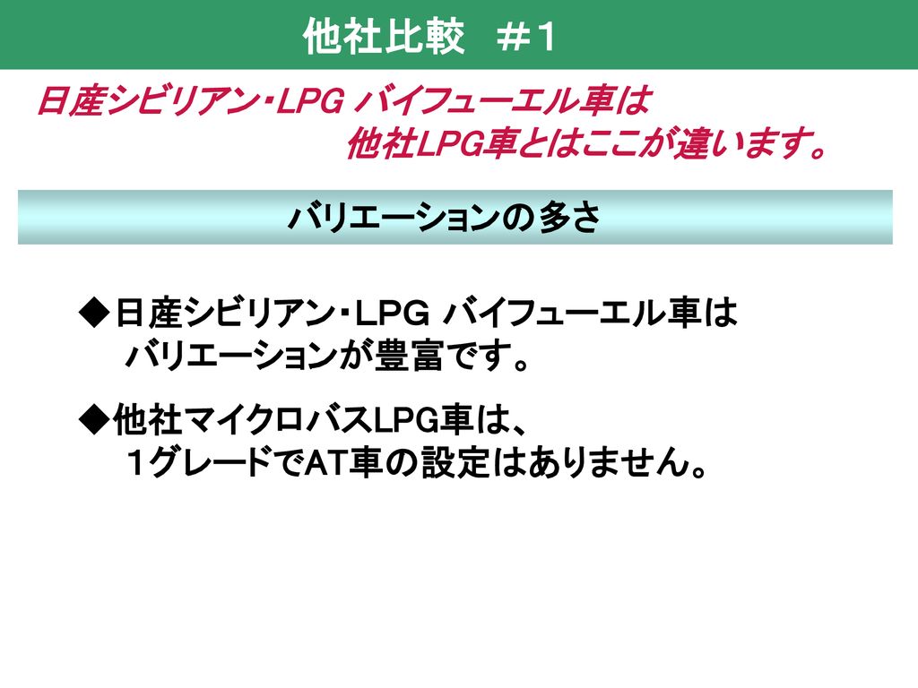 日産シビリアン ｌｐｇ バイフューエル車 表紙の原紙としてお使い下さい Ppt Download