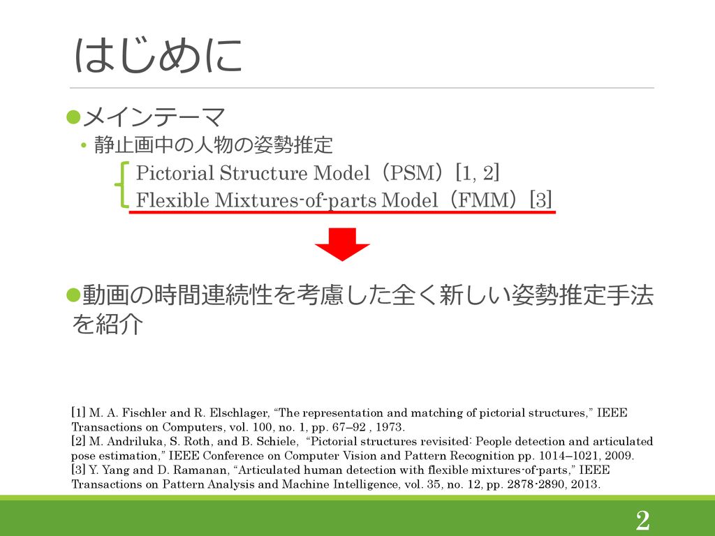 時間連続性を考慮した 動画からの人物の姿勢推定 Ppt Download