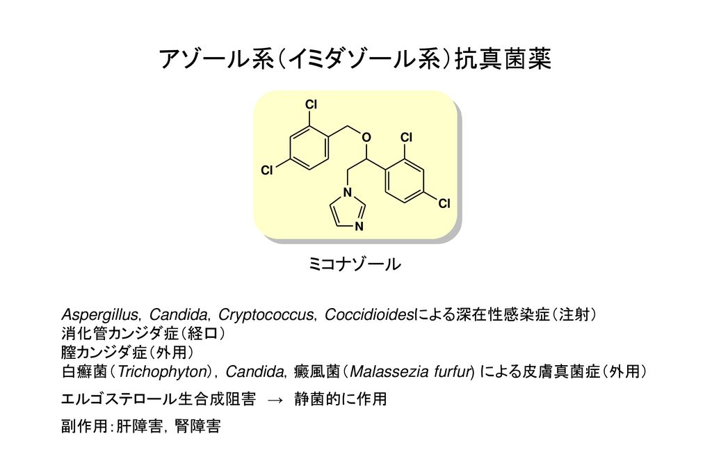 アゾール系（イミダゾール系）抗真菌薬 ミコナゾール