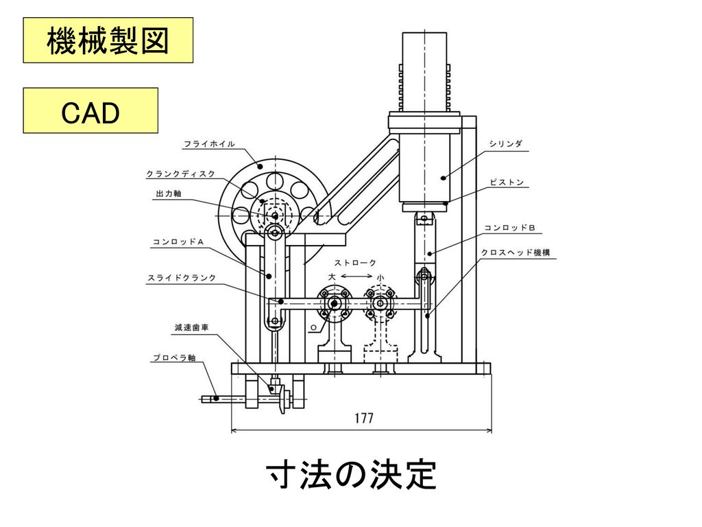 機械製図 CAD 寸法の決定