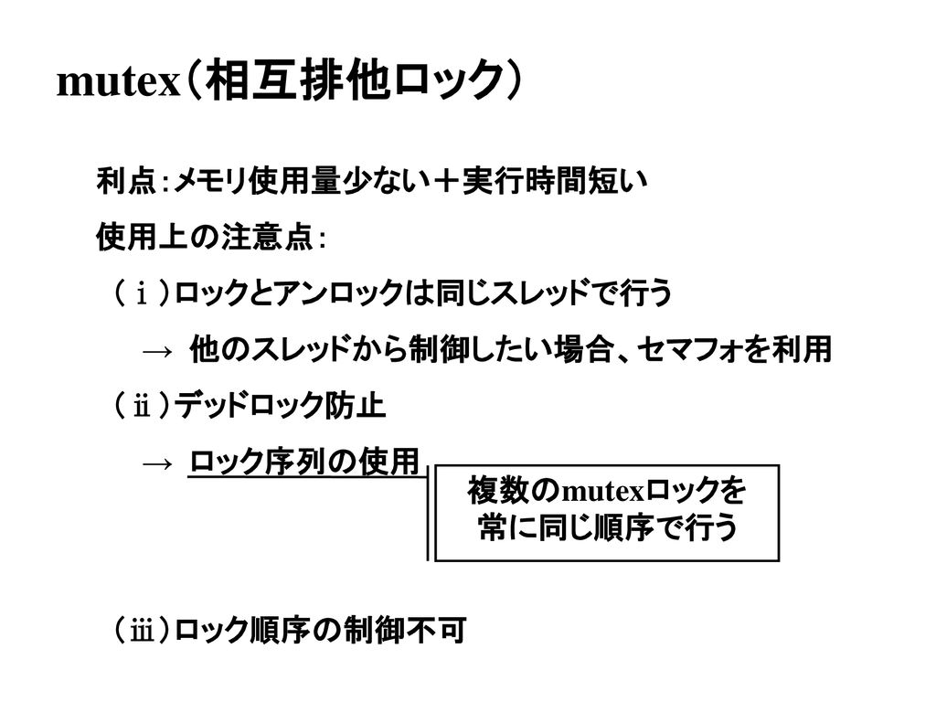 マルチスレッドプログラミングに おける同期制御に関して Ppt Download