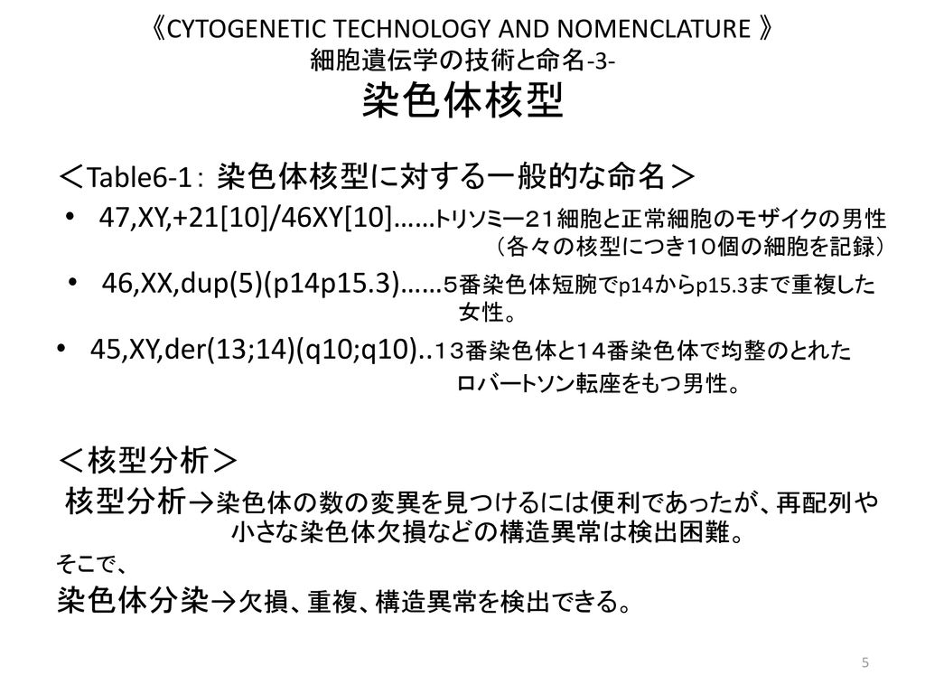 《CYTOGENETIC TECHNOLOGY AND NOMENCLATURE 》 細胞遺伝学の技術と命名-3- 染色体核型